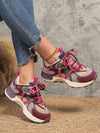 Retro Chic Patchwork Sneakers: Stylish Athletic Shoes for Spring and Autumn