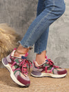 Retro Chic Patchwork Sneakers: Stylish Athletic Shoes for Spring and Autumn