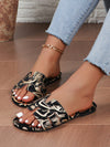 Summer Fun: Graphic Print Buckle Decor Slide Sandals for Fashionable Women