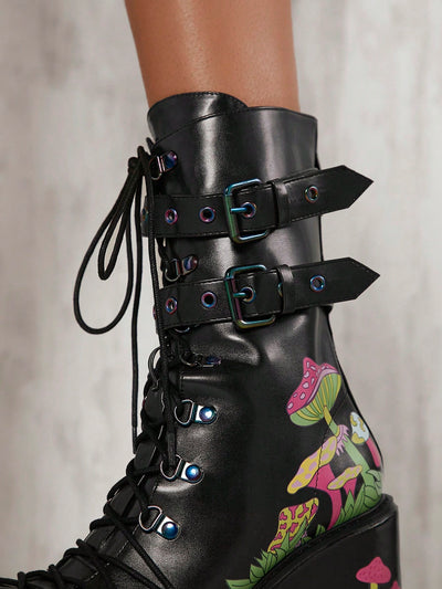 Mushroom Magic: Women's Fashion Boots