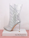 Sparkle & Shine: Women's Fashion Boots with Rhinestone Decoration