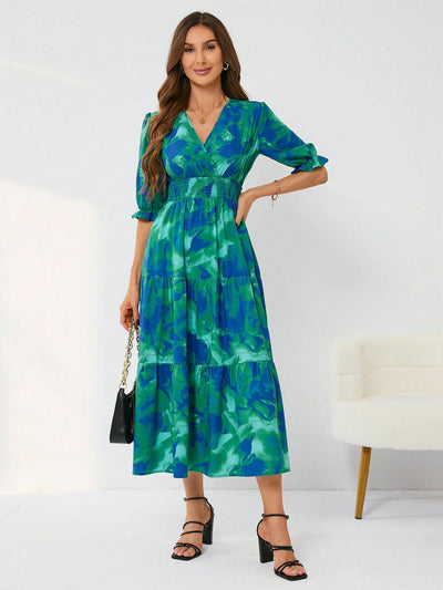 Boho Chic Vibes Flared Sleeve Dress