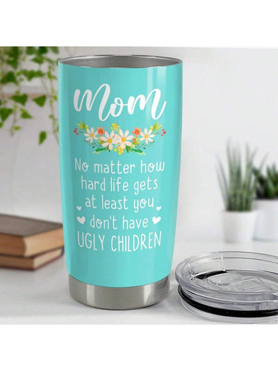 20oz Insulated Mom Tumbler - Perfect Gift for Mom from Son or Daughter - Great Christmas & Mother's Day Present - Awesome Tumbler Gift Idea