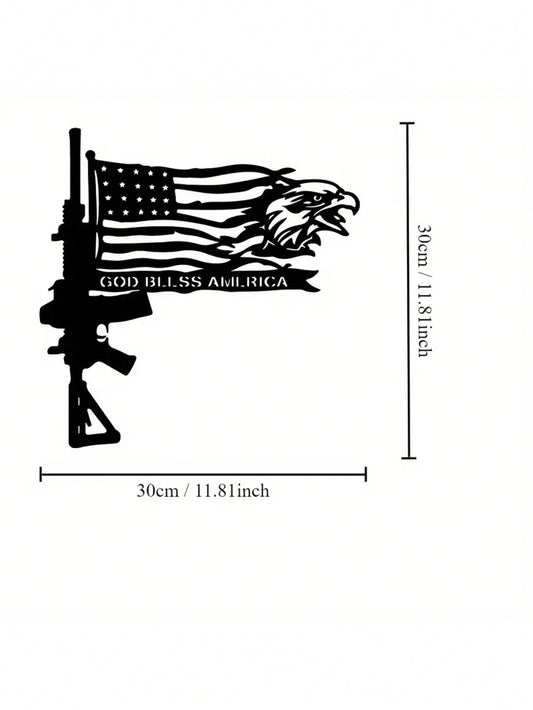 Rifle Flag Metal Wall Decoration: Celebrating the Spirit of Christmas