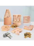 This Exquisite Wooden Transparent Alphabet Piggy Bank is the perfect gift for both babies and couples. Made from high-quality wood, it features a transparent design and alphabet decals, adding a touch of elegance to any room. Teach children the value of saving while also adding a stylish piece to your home decor.