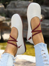 Retro Comfort: Women's Handcrafted Leather Flat Shoes for Wide Feet