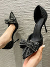 Elegant Butterfly Knot High-heeled Shoes: A New Design for Stylish Women who Love Party-Ready Footwear