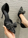 Elegant Butterfly Knot High-heeled Shoes: A New Design for Stylish Women who Love Party-Ready Footwear