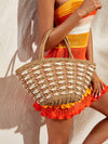Summer Chic: Double Handle Woven Women's Tote Bag for Beach Vacation