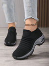 Comfort and Style: Women's Breathable Knit Chunky Sneakers with Air Cushion Technology