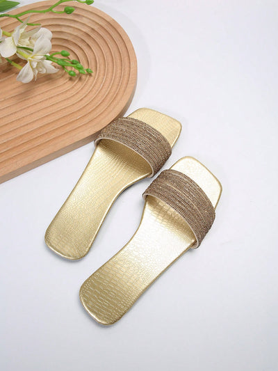 Glamorous Rhinestone Slipper Sandals: The Perfect Anti-Slip Summer Beach Footwear