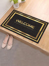 Golden Modern Low Pile Entrance Mat: A Dirt-Resistant Welcome Essential for High Traffic Areas!