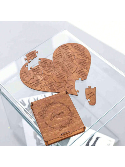 Love You More: Valentine's Day Heart Jigsaw Puzzle Gift Set