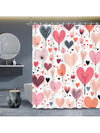 Love is in the Air: Heart Shaped Valentine's Day Shower Curtain for Your Bathroom Décor