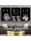 Frameless Modern Lion Family Wall Art: A Majestic Addition to Your Living Room