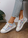 Chic Canvas Printed Casual Sports Shoes with Tassel Detail - Spring and Autumn Fashion