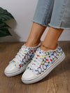 Chic Canvas Printed Casual Sports Shoes with Tassel Detail - Spring and Autumn Fashion