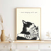 Adorable Cat Love Canvas Painting for Home Wall Decor