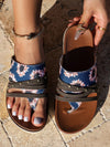 Stylish Summer Thong Print Sandals - Women's Large Size 2023 Collection