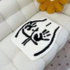 Express Your Playful Side with this Creative Irregular Handprint Hip Rug - A Cute and Funny Addition to Your Bathroom Decor!