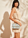 Summer Chic: Multi-Color Braided Shoulder Bag for Beach Travel & Vacation