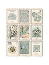 9 Piece Vintage Eclectic Canvas Poster Set - Ideal Wall Art Gift for Any Room