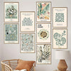 9 Piece Vintage Eclectic Canvas Poster Set - Ideal Wall Art Gift for Any Room