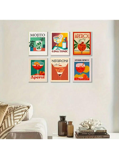 Mojito Juice Cartoon Canvas Print Set: Add Whimsical Wall Art to Your Home