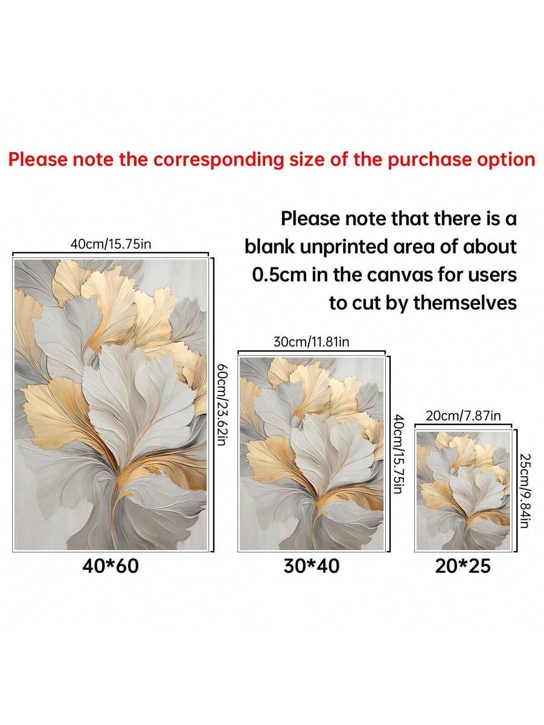 Enhance your home or office decor with our 3pc Luxury Golden and White Leaves Canvas Wall Art Set. Made with high-quality materials, these elegant art pieces feature a beautiful golden and white leaf design that adds a touch of luxury to any room. Perfect for adding a sophisticated touch to your space.