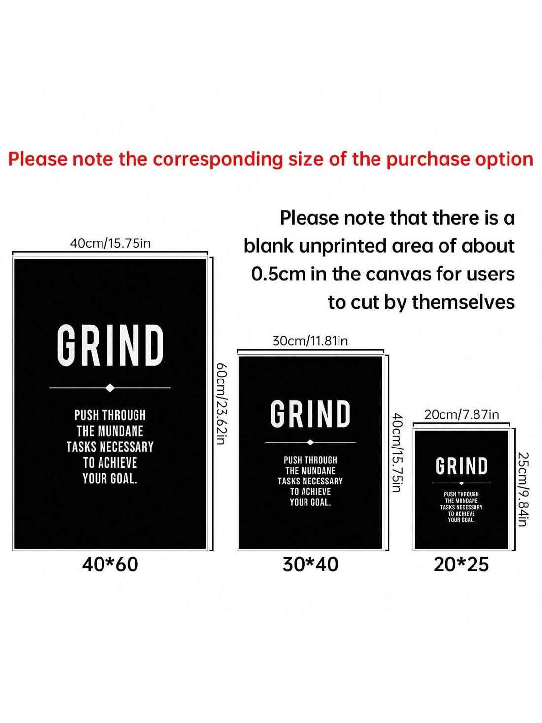 Enhance the atmosphere of any space with this sleek Motivational Minimalism black canvas wall art set. Featuring 12 modern pieces, this set is perfect for home, office, and gifting. Each piece is designed to inspire with its minimalist style and motivational messages. Elevate any room with this stylish and meaningful art collection.