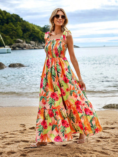 Step into paradise with the Tropical Bliss Halter Maxi <a href="https://canaryhouze.com/collections/women-dresses" target="_blank" rel="noopener">Dress</a>. Featuring a flattering halter neckline and a vibrant tropical print. Made with lightweight and breathable fabric, it's perfect for your next vacation or summer outing. Make a stylish statement while staying comfortable and cool in this must-have dress.