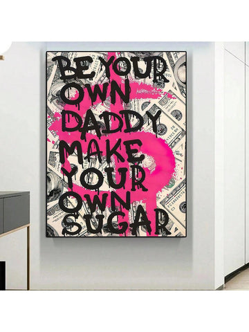 Elevate your living room and bedroom decor with our "Be Your Own Daddy" <a href="https://canaryhouze.com/collections/printable-art" target="_blank" rel="noopener">canvas poster</a> featuring a bold money sign design. Show off your financial prowess and inspire yourself to take control of your future. Made with high-quality materials, this wall art is the perfect addition to any space.