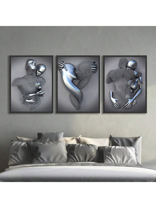 Elevate the ambiance of your home with our Romantic Love Heart Canvas Poster Set. Featuring modern abstract wall art, this set adds a touch of romance and sophistication to any room. Made with high-quality materials, these posters are sure to impress and enhance your home decor.