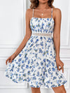 Frenchy Flair Floral Summer Dress with Lace Trim - Perfect for Weddings and More!