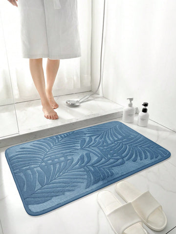 Leaf Pattern Absorbent Floor Mat: Modern Style for Living Room Use