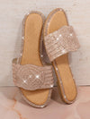 Sparkling Steps: Women's Fashionable Rhinestone Flat Sandals