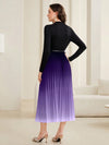 Ethereal Elegance: Women's Gradient Pleated Dress