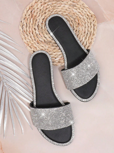 Sparkling Steps: Stylish Flat Sandals for Effortless Fashion