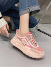 Pink Paradise: Fashionable Plus Size Thick-Soled Sneakers