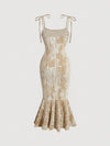 Glamorous Jacquard Fish Tail Cami Dress for Women