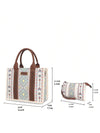 Bohemian Vintage Style Suitcase Set: Tote Bag and Wallet for Fashionable Ladies