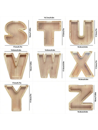 Exquisite Wooden Transparent Alphabet Piggy Bank: The Ultimate Gift for Babies and Couples