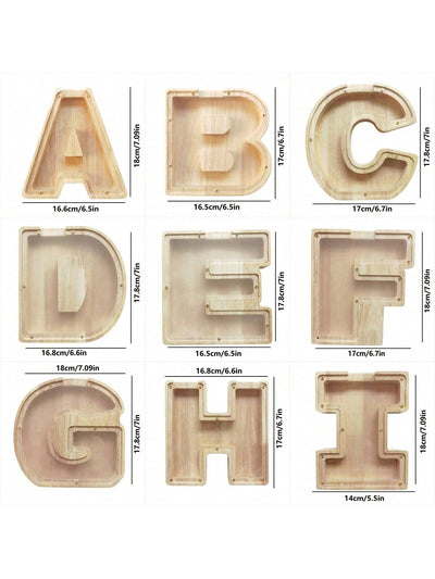 Exquisite Wooden Transparent Alphabet Piggy Bank: The Ultimate Gift for Babies and Couples