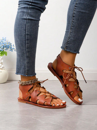 Step into Style: Women's Roman Anti-Slip Flat Sandals with Straps