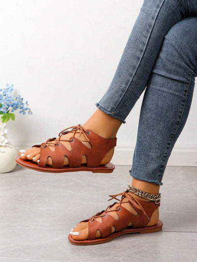 Step into Style: Women's Roman Anti-Slip Flat Sandals with Straps