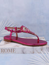 Sparkling Step: Women's Fashionable Rhinestone Flat Sandals