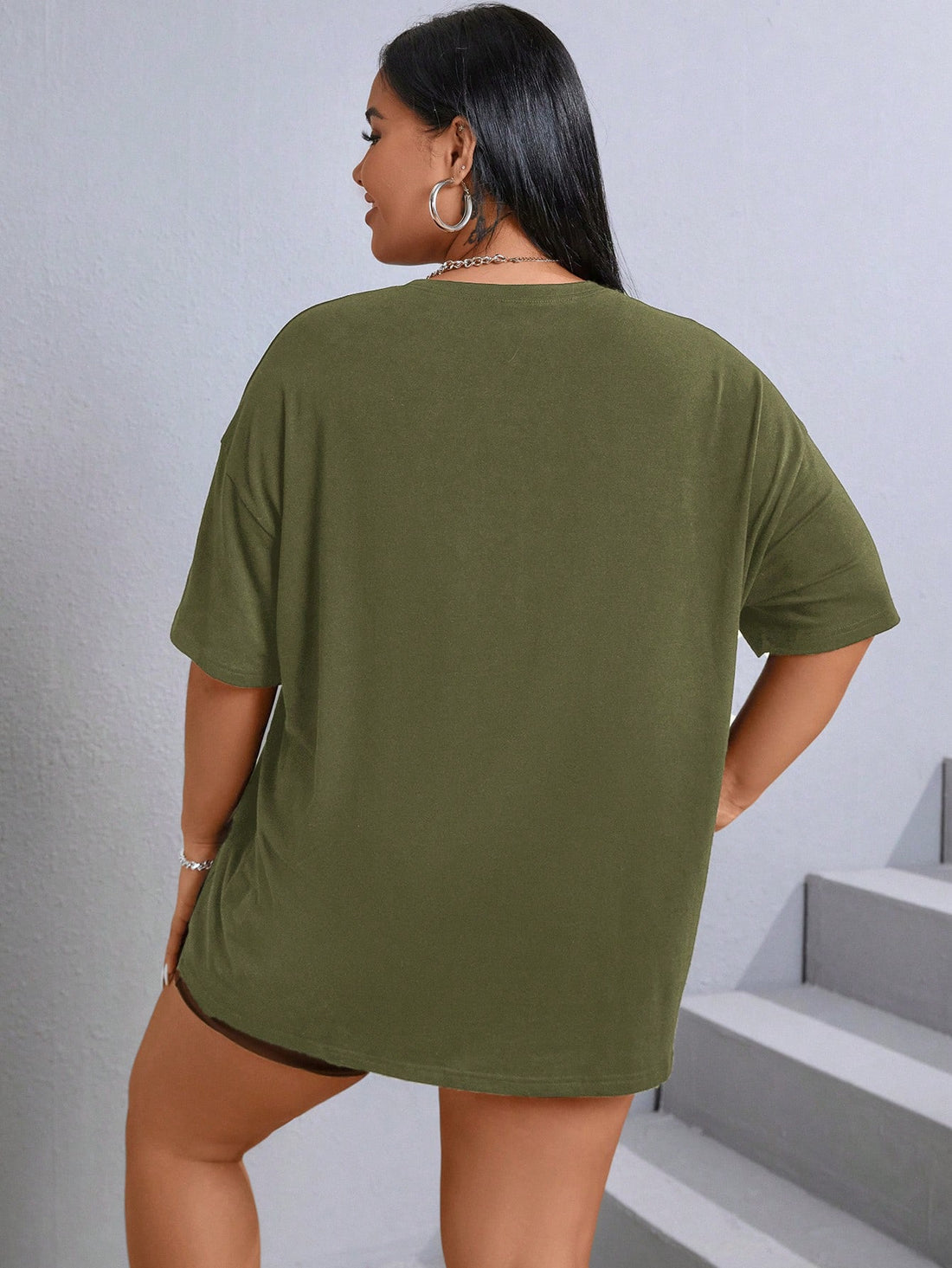 "Experience ultimate comfort and style with our Sun Moon Pattern Perfect: Plus Size Round Neck T-Shirt. Made for the plus size silhouette, this shirt features a unique sun and moon pattern that will elevate any outfit. Stay on trend and confident all day long."