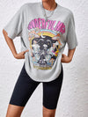 Cozy Chic: Knitted Mushroom Printed T-Shirt for Women