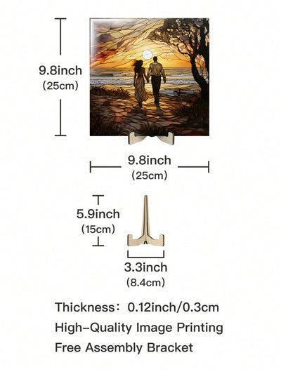 Exquisite Hot Air Balloon Acrylic Board Sign: Romantic Sailing Scenery Plate for Home & Office Decoration