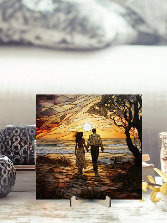 Exquisite Hot Air Balloon Acrylic Board Sign: Romantic Sailing Scenery Plate for Home & Office Decoration